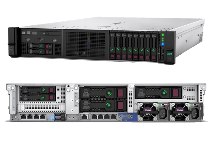 DL380 Gen10 сбоку и сзади